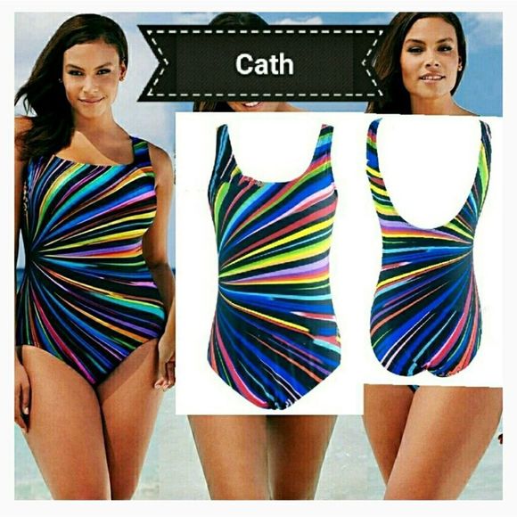 MULTI COLOR PLUS SIZE SEXY MONOKINI - Picture 2 of 7